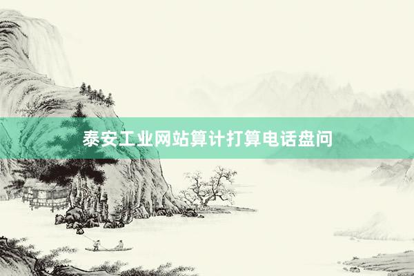 泰安工业网站算计打算电话盘问