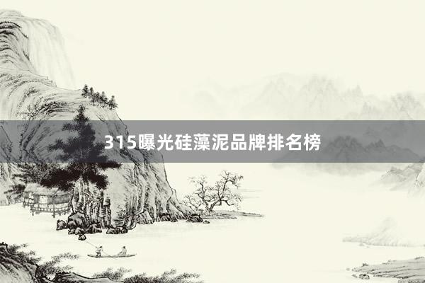 315曝光硅藻泥品牌排名榜