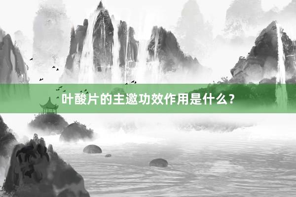 叶酸片的主邀功效作用是什么？